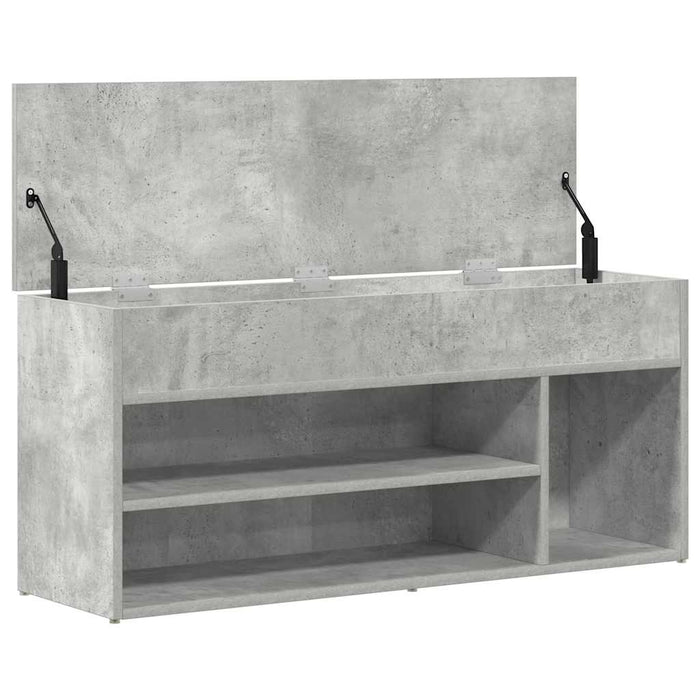 Scarpiera Grigio Cemento 102x30,5x45 cm in Legno Multistrato 859139