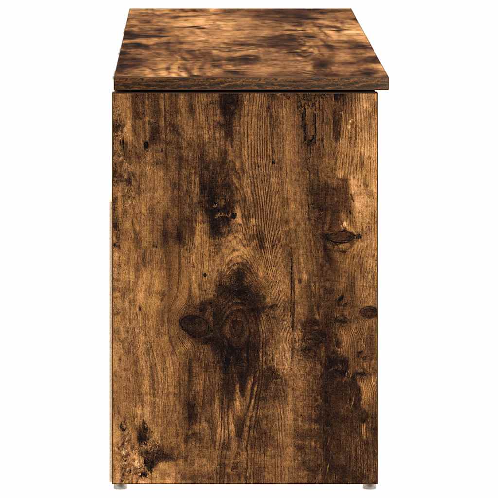 Scarpiera Rovere Fumo 102x30,5x45 cm in Legno Multistrato