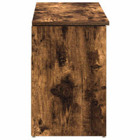 Scarpiera Rovere Fumo 102x30,5x45 cm in Legno Multistrato