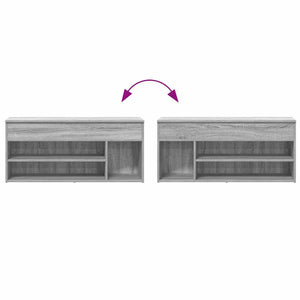 Scarpiera Grigio Sonoma 102x30,5x45 cm in Legno Multistrato 859141