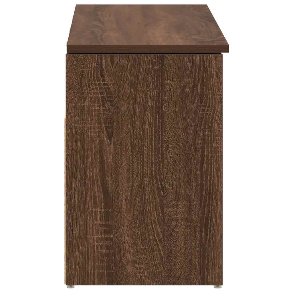 Scarpiera Rovere Marrone 102x30,5x45 cm in Legno Multistrato