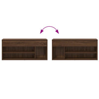 Scarpiera Rovere Marrone 102x30,5x45 cm in Legno Multistrato 859142