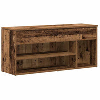 Scarpiera Legno Antico 102x30,5x45 cm in Legno Multistrato 859143