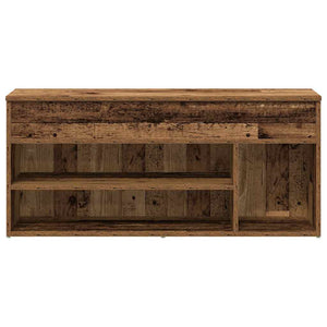 Scarpiera Legno Antico 102x30,5x45 cm in Legno Multistrato 859143