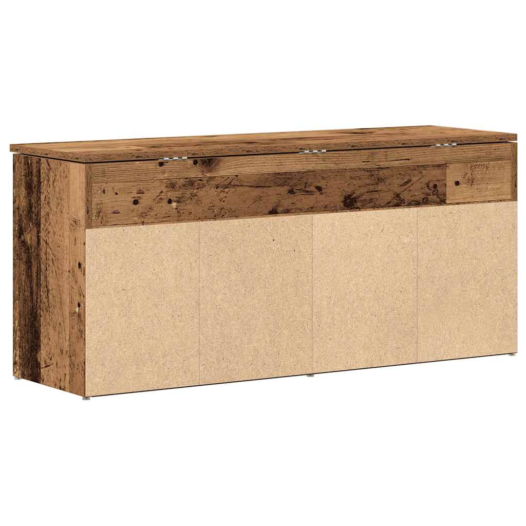 Scarpiera Legno Antico 102x30,5x45 cm in Legno Multistrato 859143