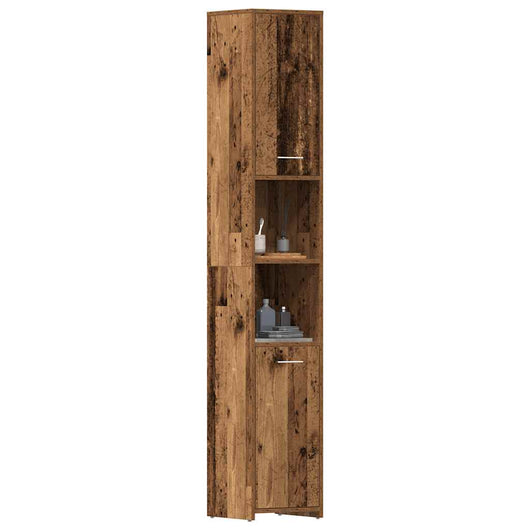 Mobile da Bagno Legno Antico 30x30x183,5 cm in Legno tecnico 859393
