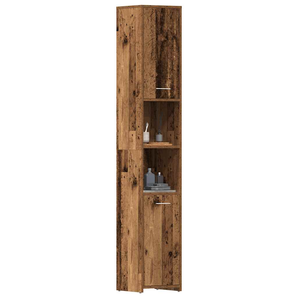 vidaXL Mobile da Bagno Legno Antico 30x30x183,5 cm in Legno tecnico