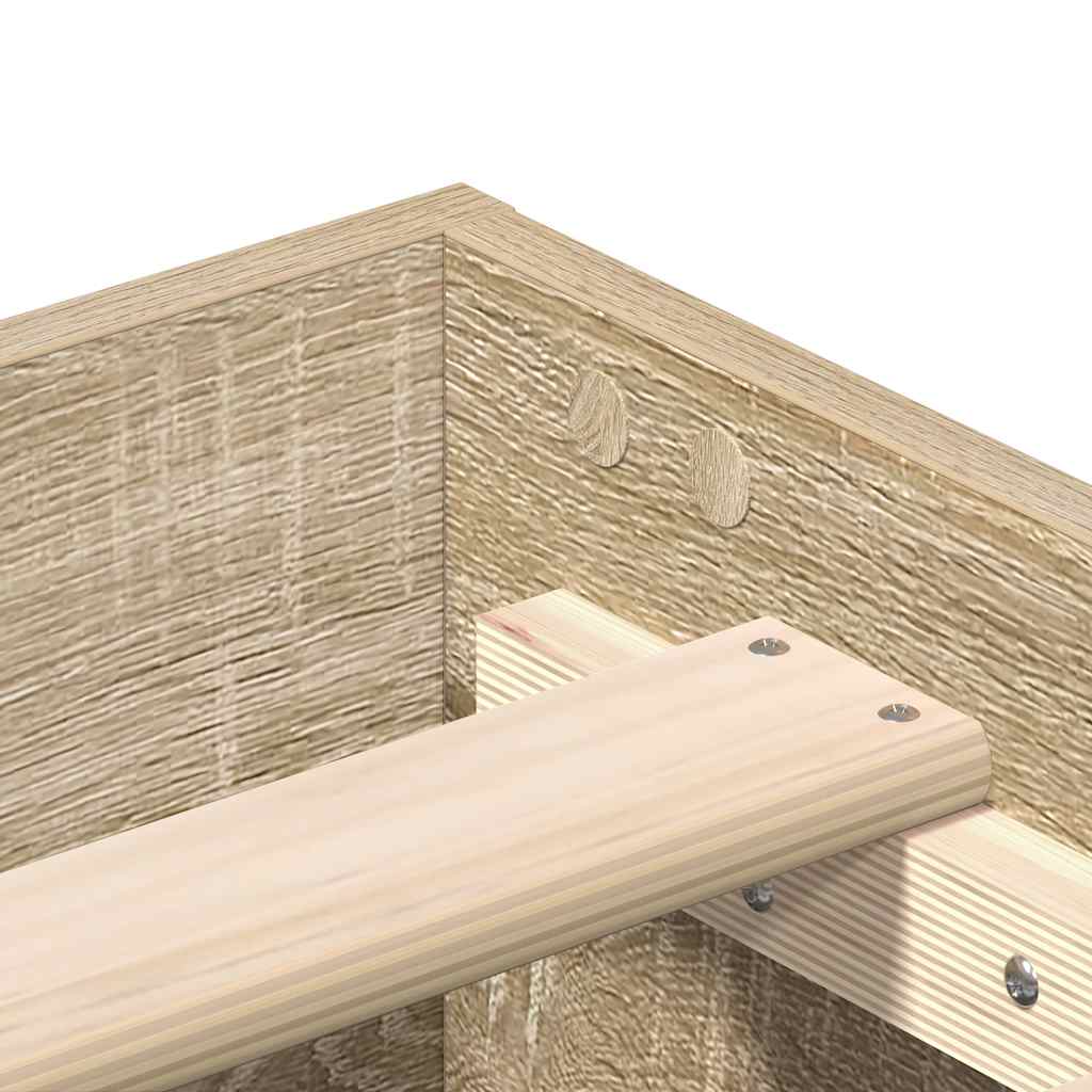 vidaXL Giroletto senza Materasso Rovere Sonoma 120x200cm in Truciolato