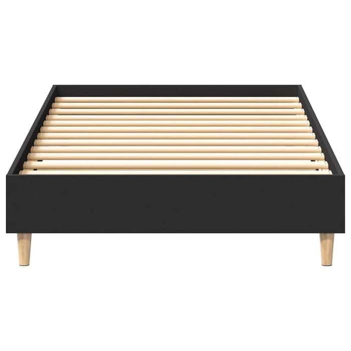 Giroletto senza Materasso-Struttura Letto Nero 90x200 cm in Legno Multistrato