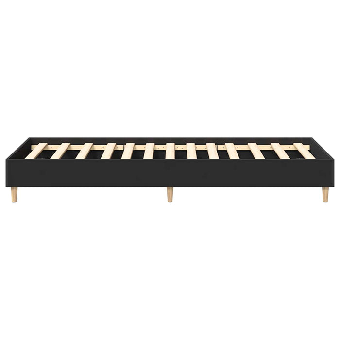 Giroletto senza Materasso-Struttura Letto Nero 90x200 cm in Legno Multistrato