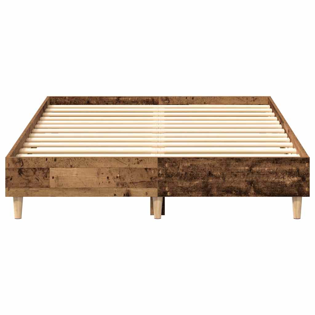 vidaXL Giroletto senza Materasso Legno Antico 135x190 cm in Truciolato