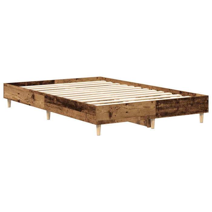 vidaXL Giroletto senza Materasso Legno Antico 135x190 cm in Truciolato