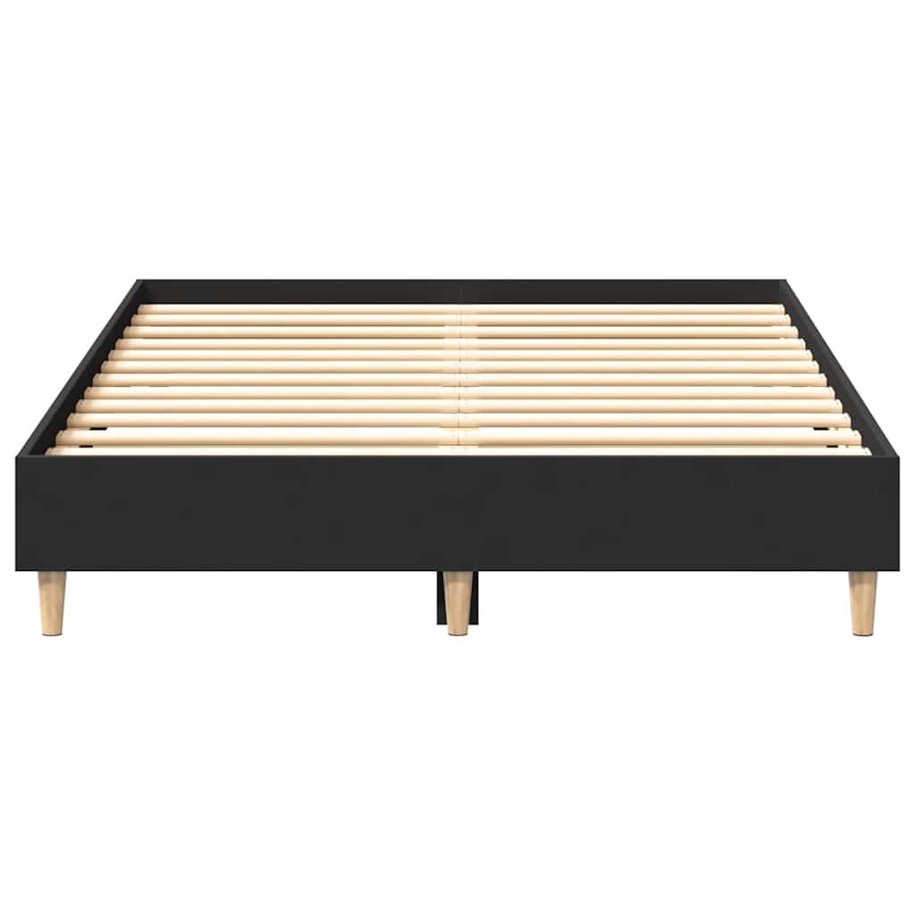 Giroletto senza Materasso-Struttura Letto Nero 120x190 cm in Legno Multistrato