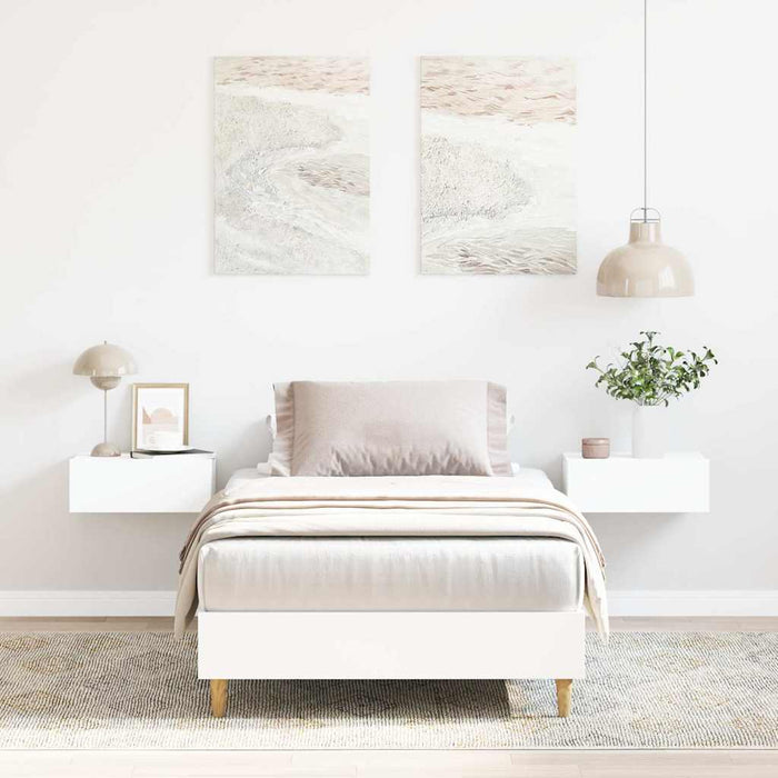 Giroletto senza Materasso-Struttura Letto Bianco 90x190 cm in Legno Multistrato