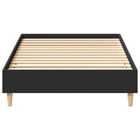 Giroletto senza Materasso-Struttura Letto Nero 90x190 cm in Legno Multistrato