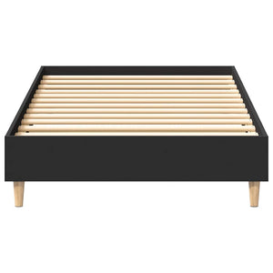 Giroletto senza Materasso-Struttura Letto Nero 90x190 cm in Legno Multistrato