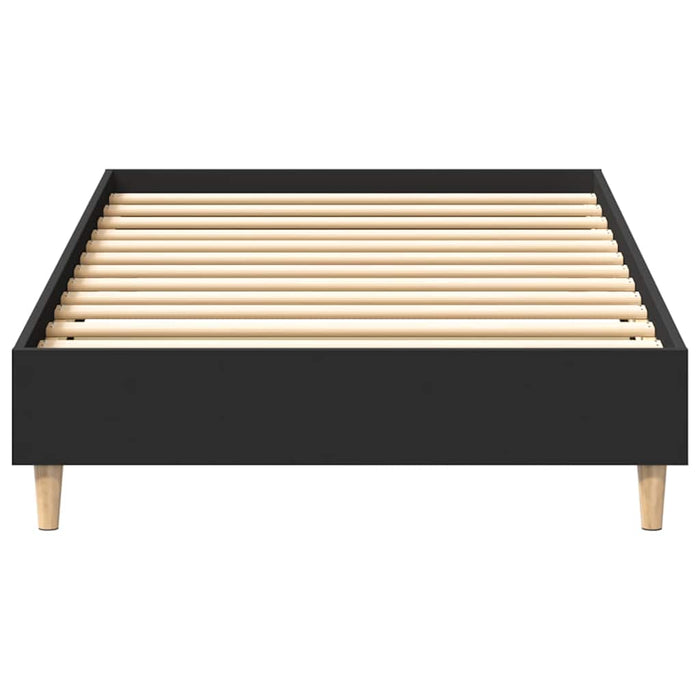 Giroletto senza Materasso-Struttura Letto Nero 90x190 cm in Legno Multistrato