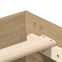 vidaXL Giroletto senza Materasso Rovere Artigianale 90x190 cm