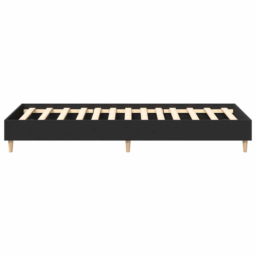 Giroletto senza Materasso-Struttura Letto Nero 75x190 cm in Legno Multistrato