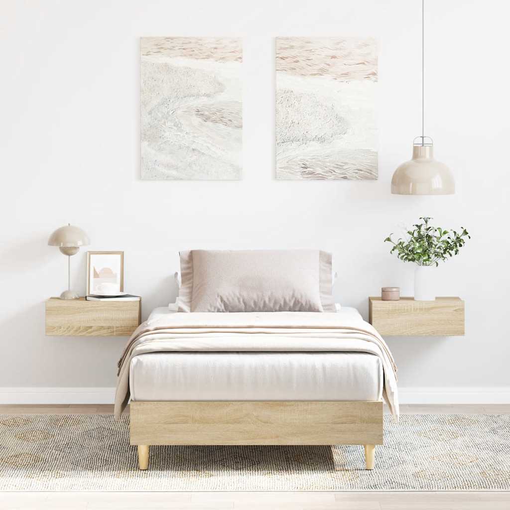 Giroletto senza Materasso-Struttura Letto Rovere Sonoma 75x190 cm in Truciolato 584731