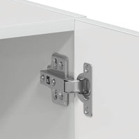 Mobile Lavatrice Bianco Lucido 64x24x190cm in Legno Multistrato 861117