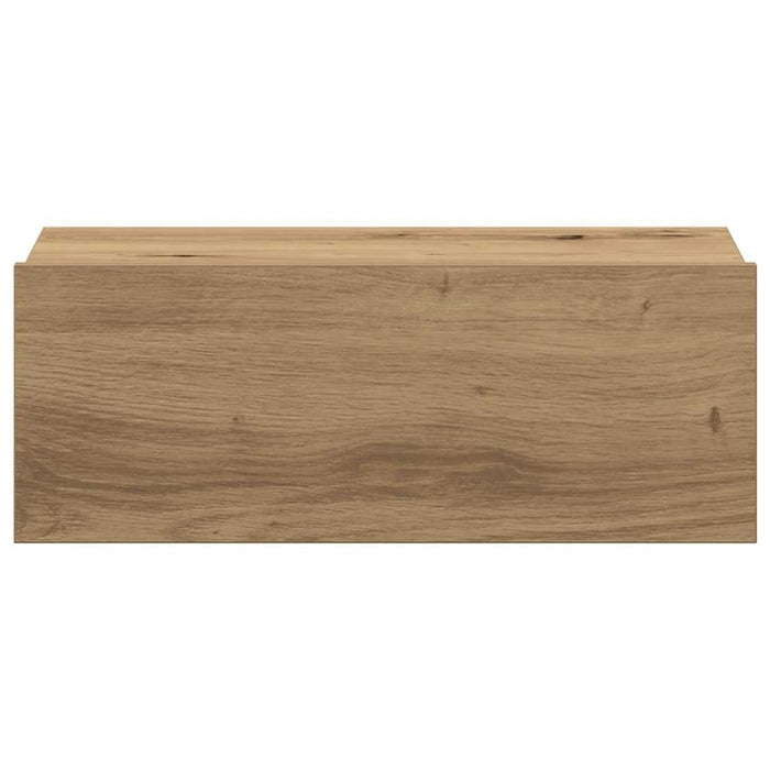 vidaXL Comodino Pensile Rovere Artigianale 40x32x15 cm in Truciolato