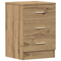 Comodini 2 pz-Set di 2 Tavolino da notte Rovere Artigianale 38x35x55 cm Legno Multistrato