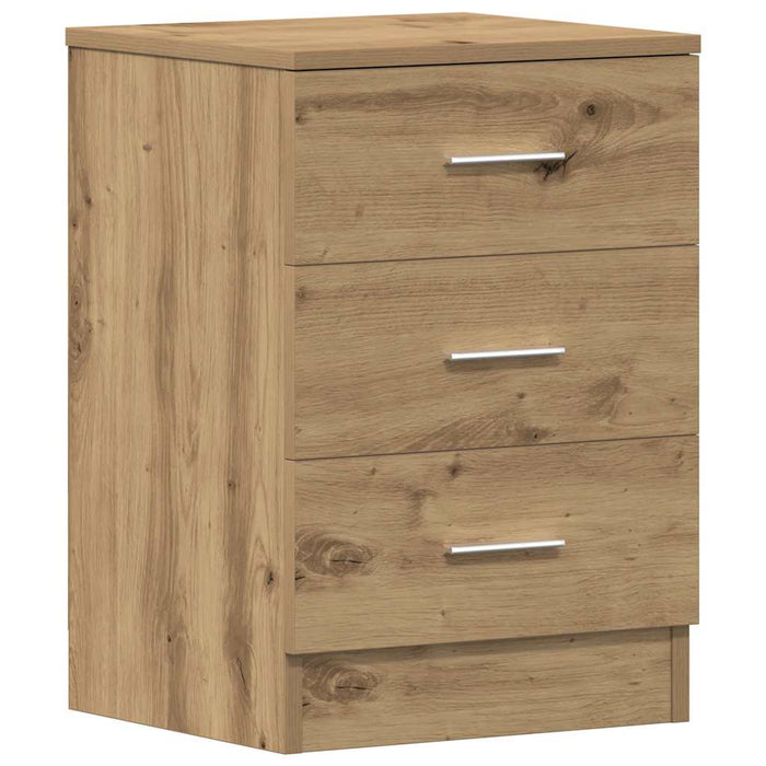 Comodini 2 pz-Set di 2 Tavolino da notte Rovere Artigianale 38x35x55 cm Legno Multistrato