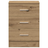 Comodini 2 pz-Set di 2 Tavolino da notte Rovere Artigianale 38x35x55 cm Legno Multistrato