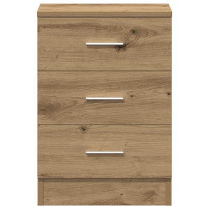 Comodini 2 pz-Set di 2 Tavolino da notte Rovere Artigianale 38x35x55 cm Legno Multistrato