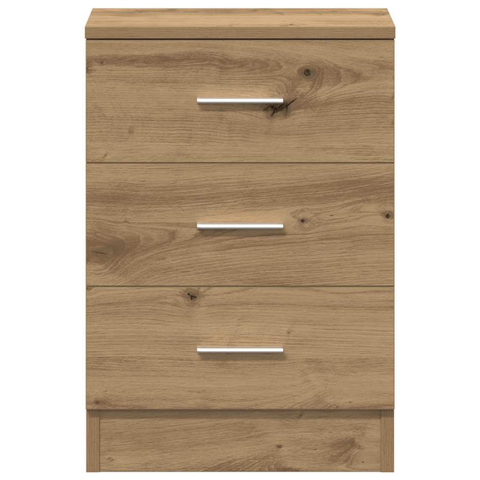 Comodini 2 pz-Set di 2 Tavolino da notte Rovere Artigianale 38x35x55 cm Legno Multistrato