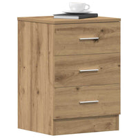 Comodini 2 pz-Set di 2 Tavolino da notte Rovere Artigianale 38x35x55 cm Legno Multistrato