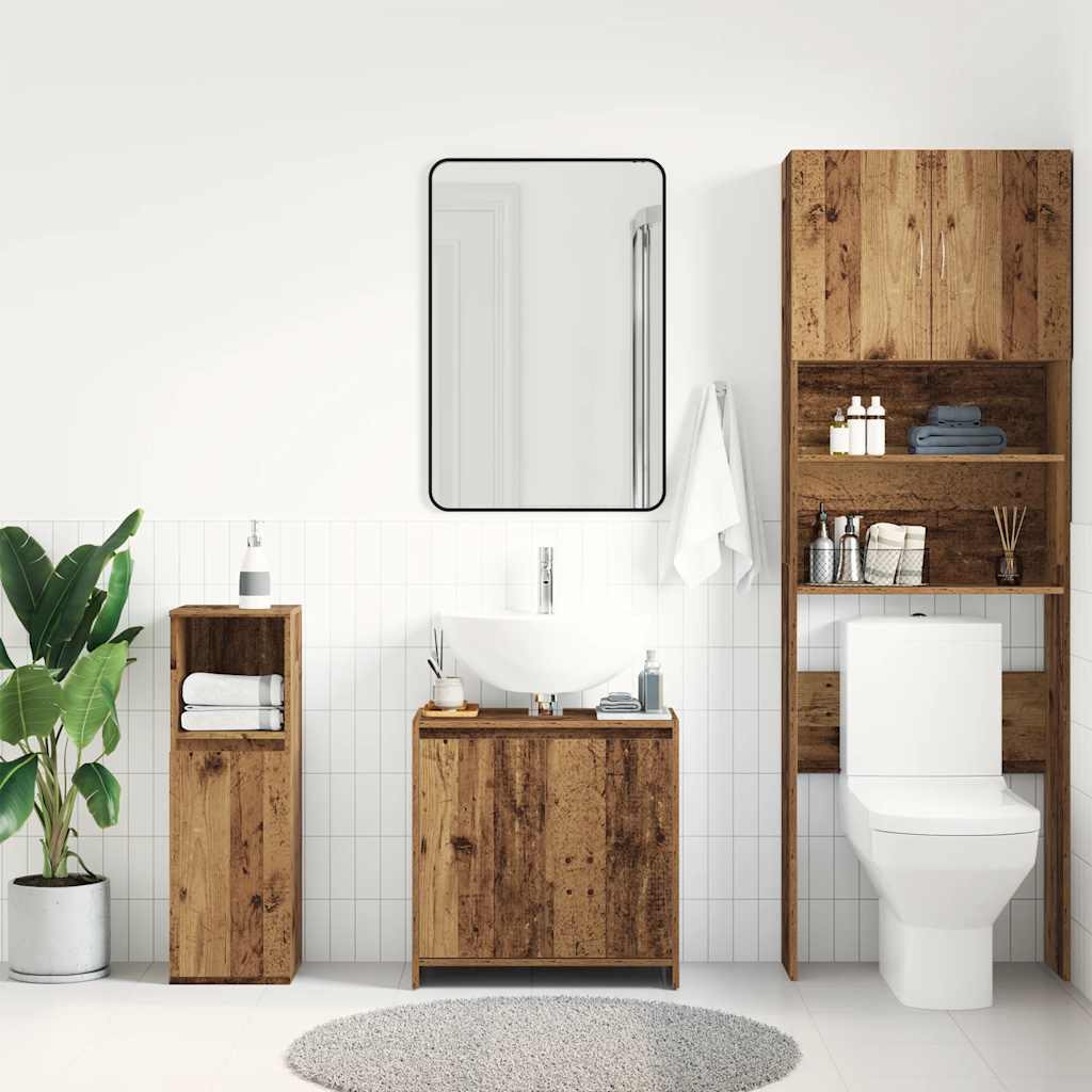 Mobile Lavabo Bagno Legno Antico 60x33x60 cm Legno Multistrato 861145