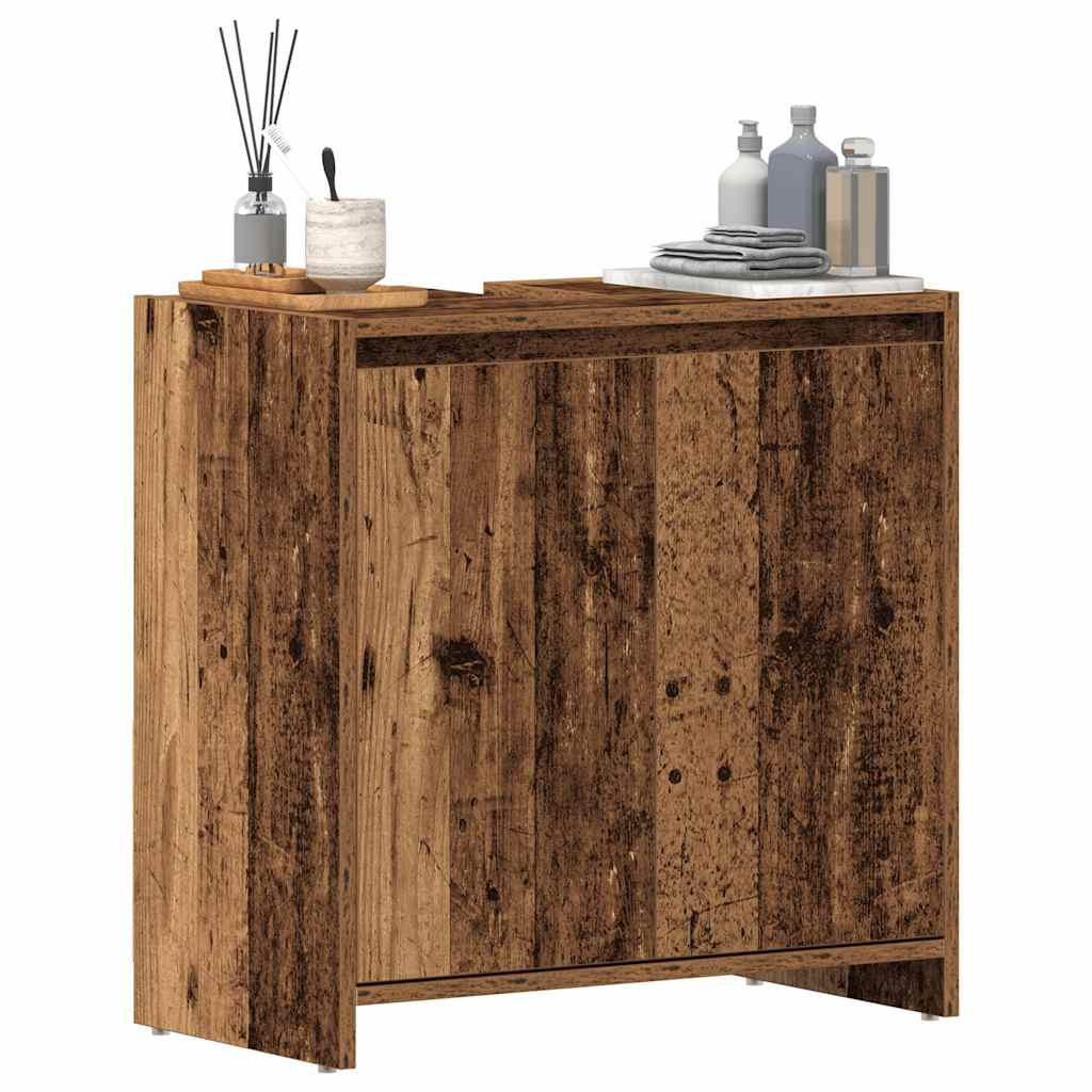 Mobile Lavabo Bagno-Armadietto da bagno Legno Antico 60x33x60 cm Legno Multistrato 686079