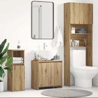 Mobile Lavabo Bagno Rovere Artigianale Legno Multistrato 861146