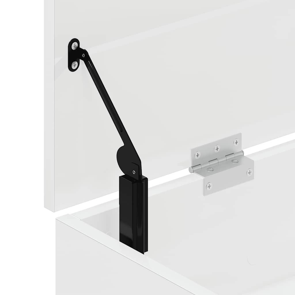 vidaXL Panca Porta Scarpe Bianco Lucido 102x30,5x45 cm Truciolato