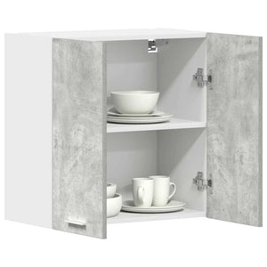 Pensile da Cucina Grigio Cemento 60x31x60 cm Legno Multistrato