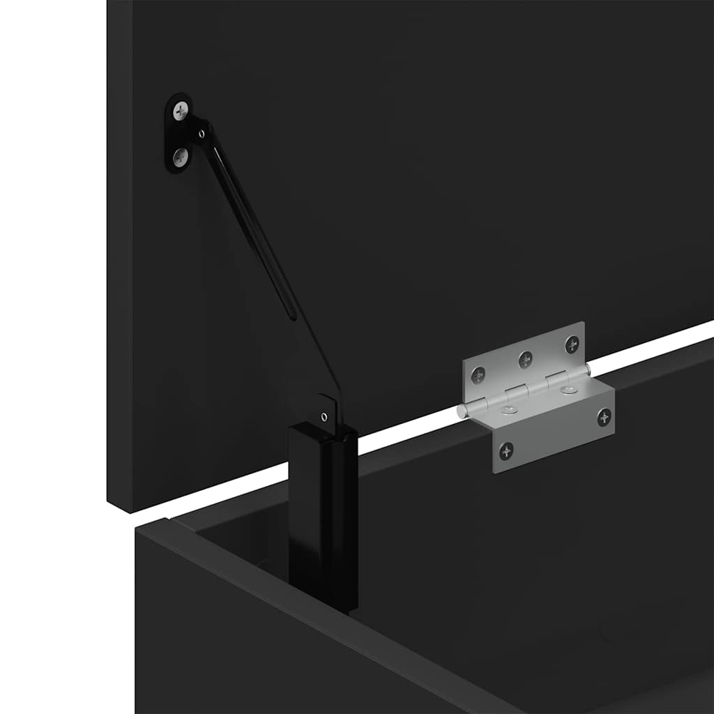 Panca Porta Scarpe Nera 102x30,5x45 cm in Legno Multistrato 862704