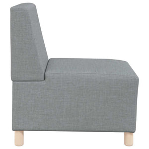 Divano componibile senza braccioli-Sofa Modulare-Divanetto grigio chiaro 55 cm in tessuto