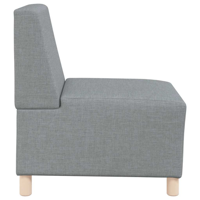 Divano componibile senza braccioli-Sofa Modulare-Divanetto grigio chiaro 55 cm in tessuto