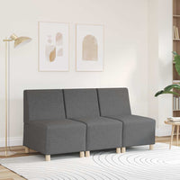 Divano componibile senza braccioli-Sofa Modulare-Divanetto grigio scuro 55 cm in tessuto