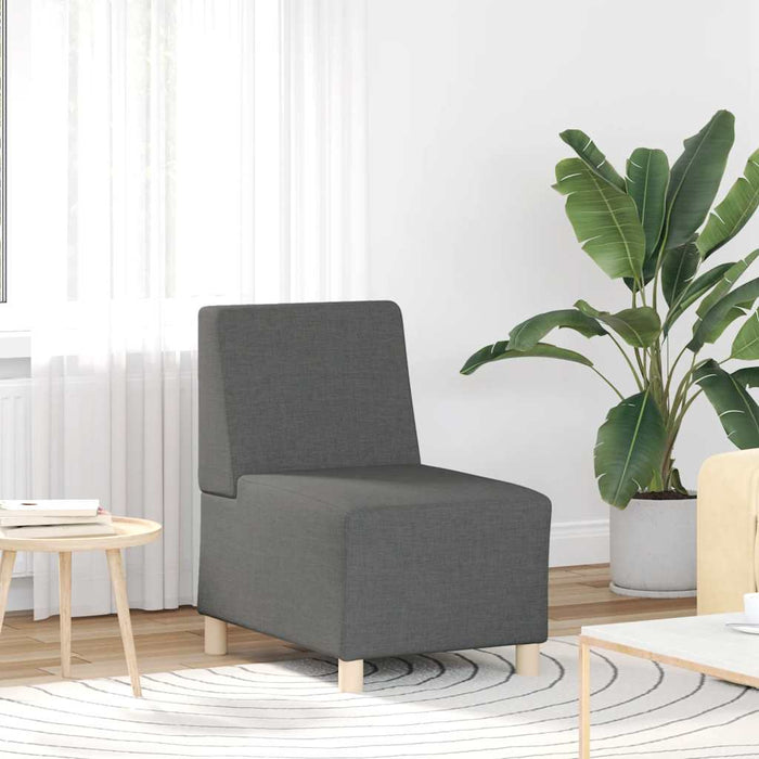 Divano componibile senza braccioli-Sofa Modulare-Divanetto grigio scuro 55 cm in tessuto