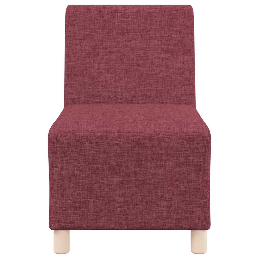 Divano componibile senza braccioli rosso vino 55 cm in tessuto 4108471