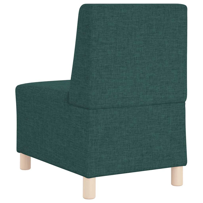 vidaXL Divano componibile senza braccioli verde scuro 55 cm in tessuto