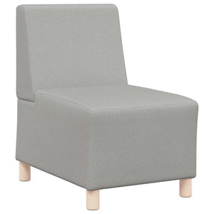 Divano componibile senza braccioli-Sofa Modulare-Divanetto grigio nuvola 55 cm in tessuto