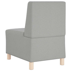 Divano componibile senza braccioli-Sofa Modulare-Divanetto grigio nuvola 55 cm in tessuto