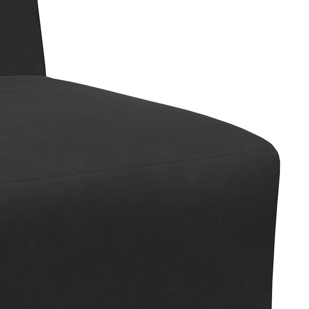 vidaXL Divano Sedia senza Braccioli Nero 55 cm Velluto
