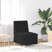 vidaXL Divano Sedia senza Braccioli Nero 55 cm Velluto