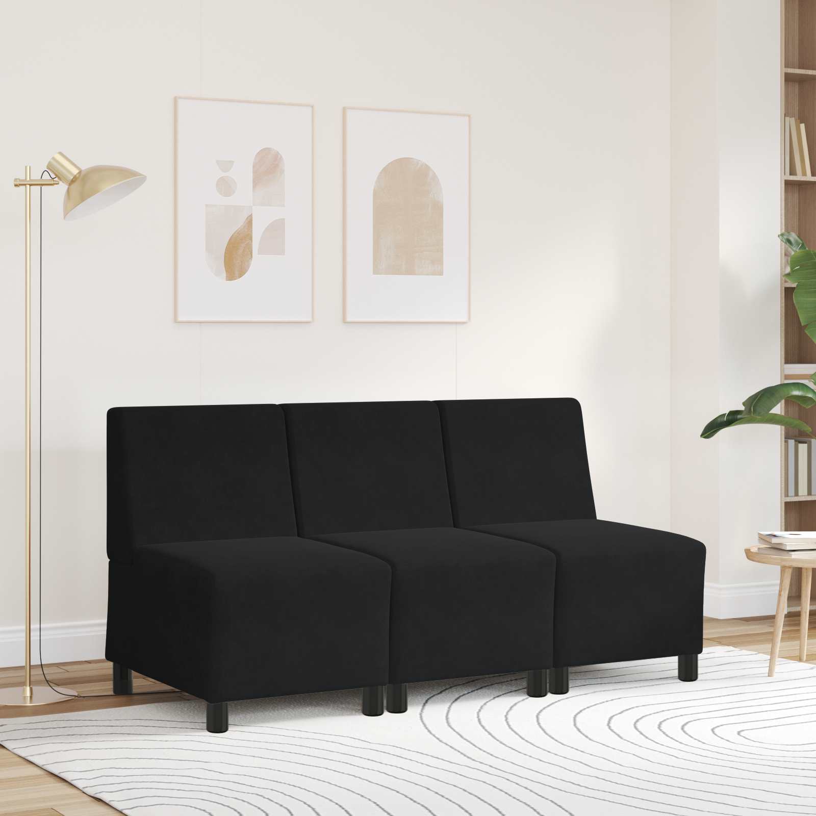 | Unità di Divano Modulare Senza Braccioli | Nero 55 x 74 x 82 cm 4108485