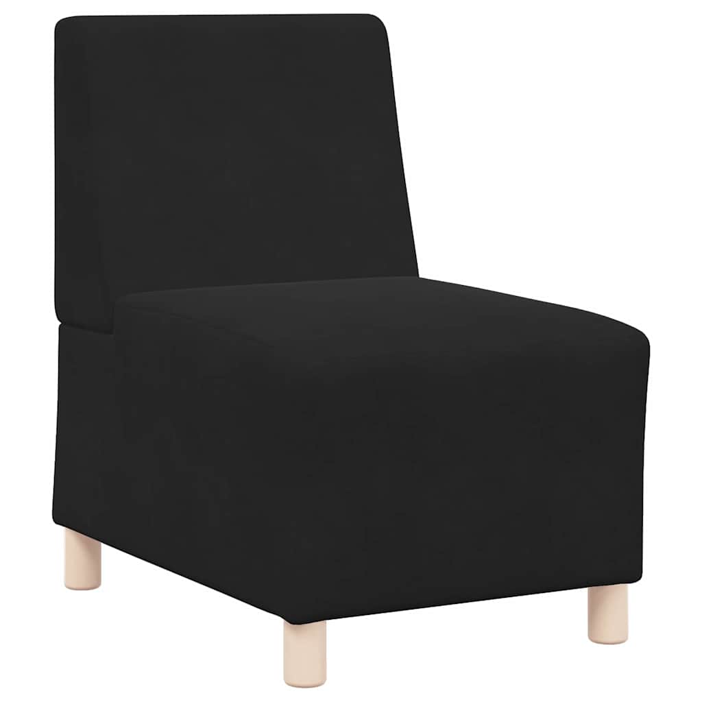 vidaXL Divano Sedia senza Braccioli Nero 55 cm Velluto